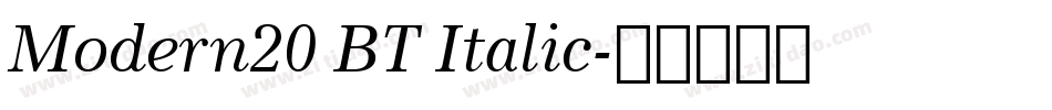 Modern20 BT Italic字体转换